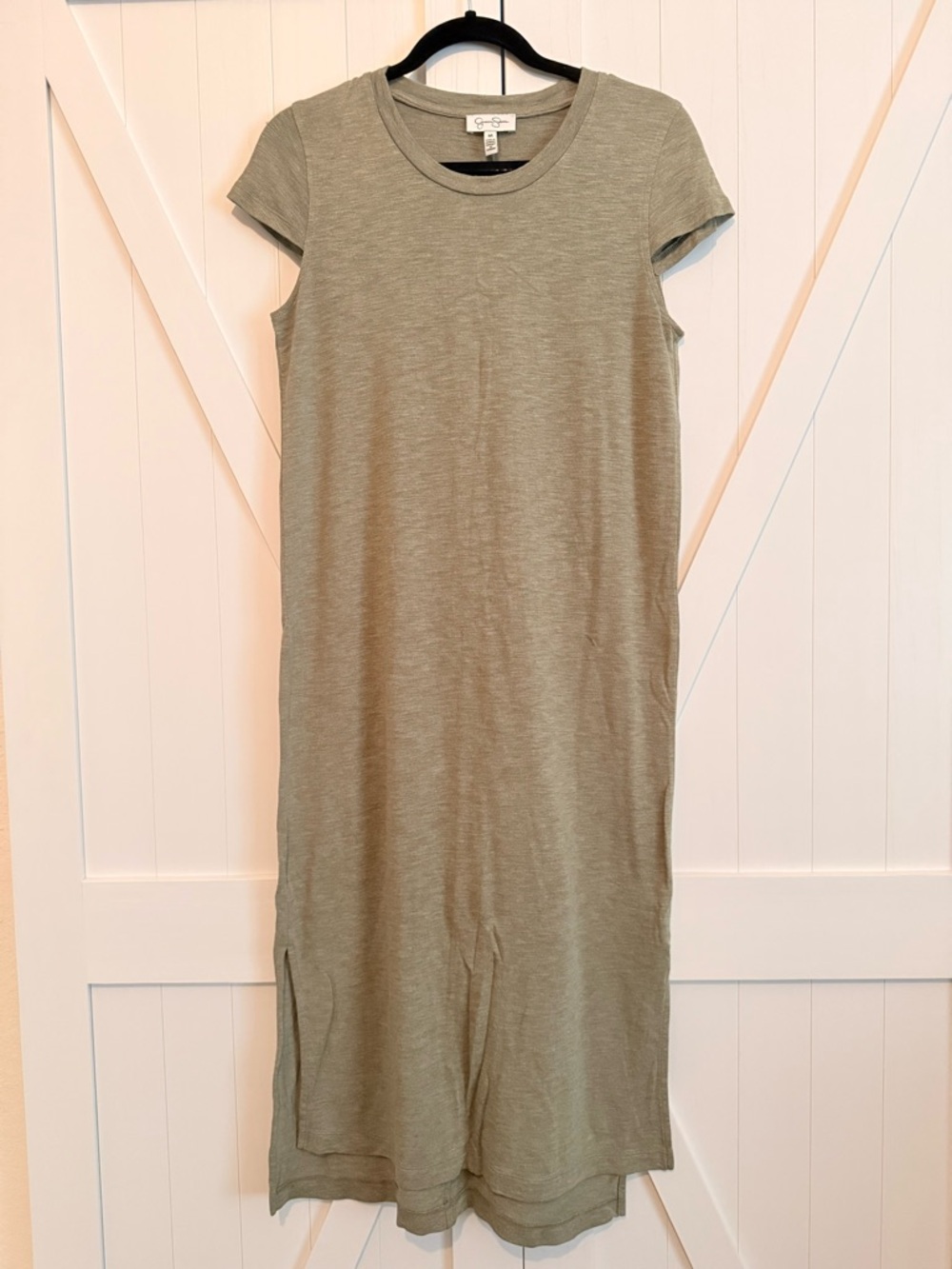 Jessica Simpson Olive Green Midi T-Shirt Dress